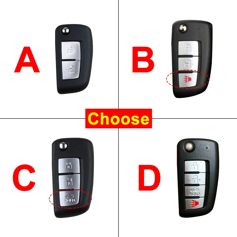 Zinc Alloy Remote Car Key Case Cover For Nissan Duke Micra Qashqai Juke X-Trail Nismo Murano Maxima Altima Geniss Tiida Pulsar