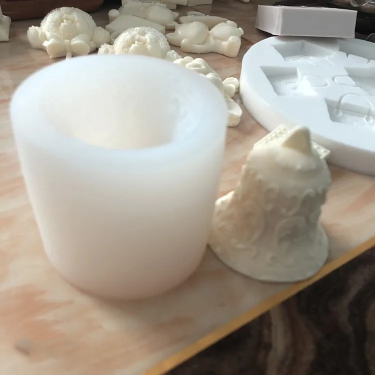 3D колокол силиконовая форма, ручная работа форма для мыла свеч Diy Искусно сделанные формы рождественская пресс-форма для свечей смола клей ароматный, в форме косточки пресс-форм
