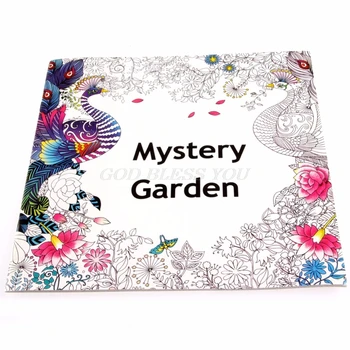 

English Adult mystery Garden Treasure Hunt Coloring Painting Book Drop Shipping