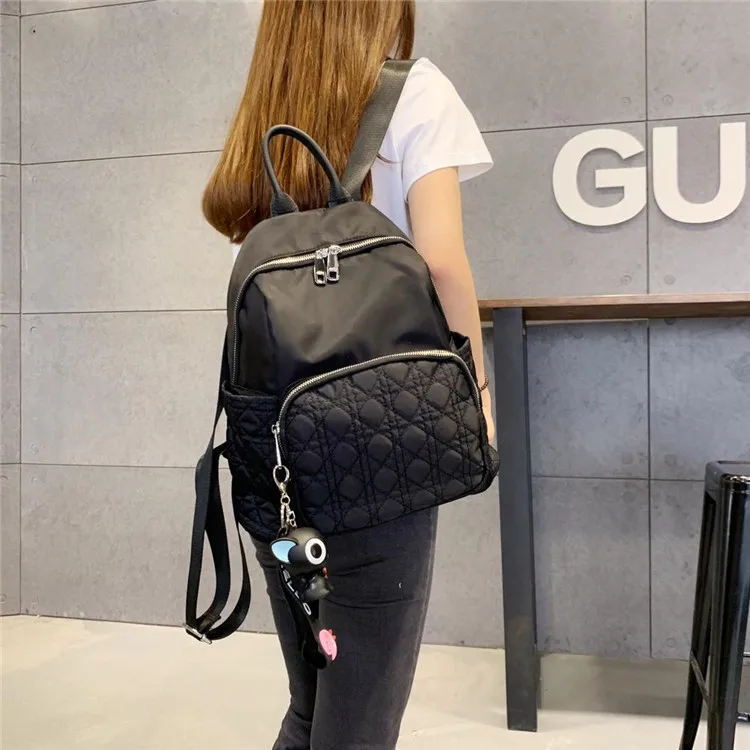 

Backpack Women Women's Bag 2019 New Korean Version of The Tide Embroidery Pattern Oxford Cloth Bag Women's Bag