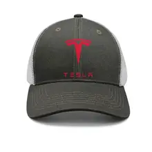 Мужские и женские регулируемые бейсболки с логотипом Tesla-Trucker Dad