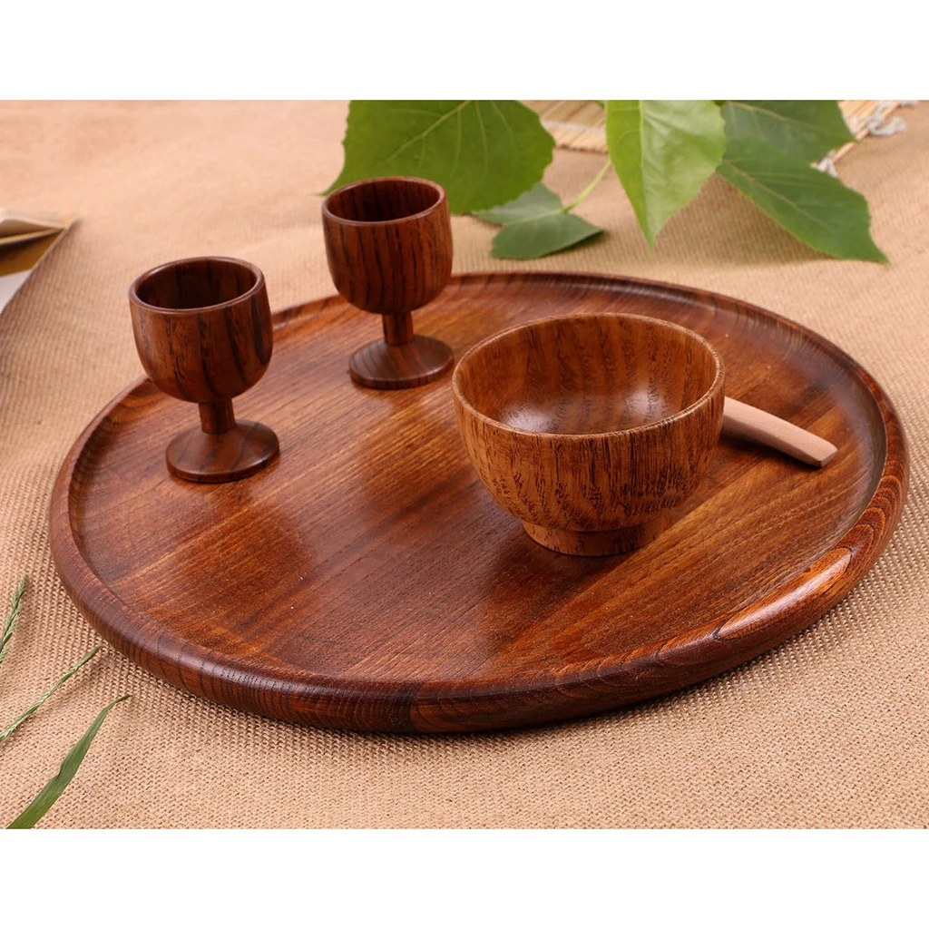 Wood Wooden Goblet Red Wine Cup Handmade Tea Cup Wedding Party Favor 7cm