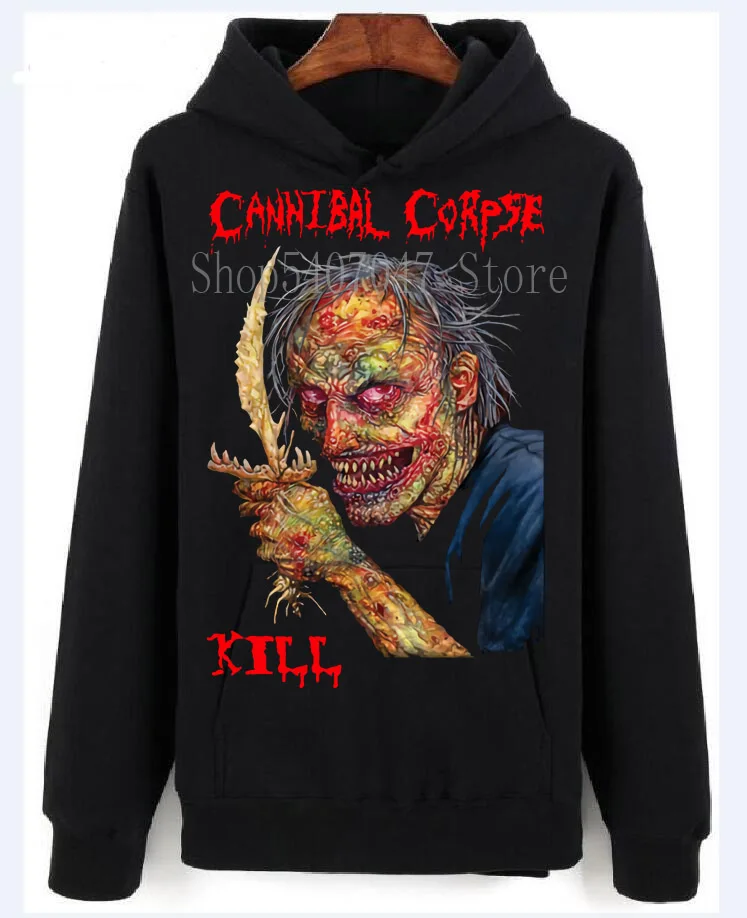 Cannibal Corpse Kill V1 Black Death Metal Sizes S-2XL Men Hoodies Sweater 100% Cotton PrinHoodies Sweaters | Мужская одежда