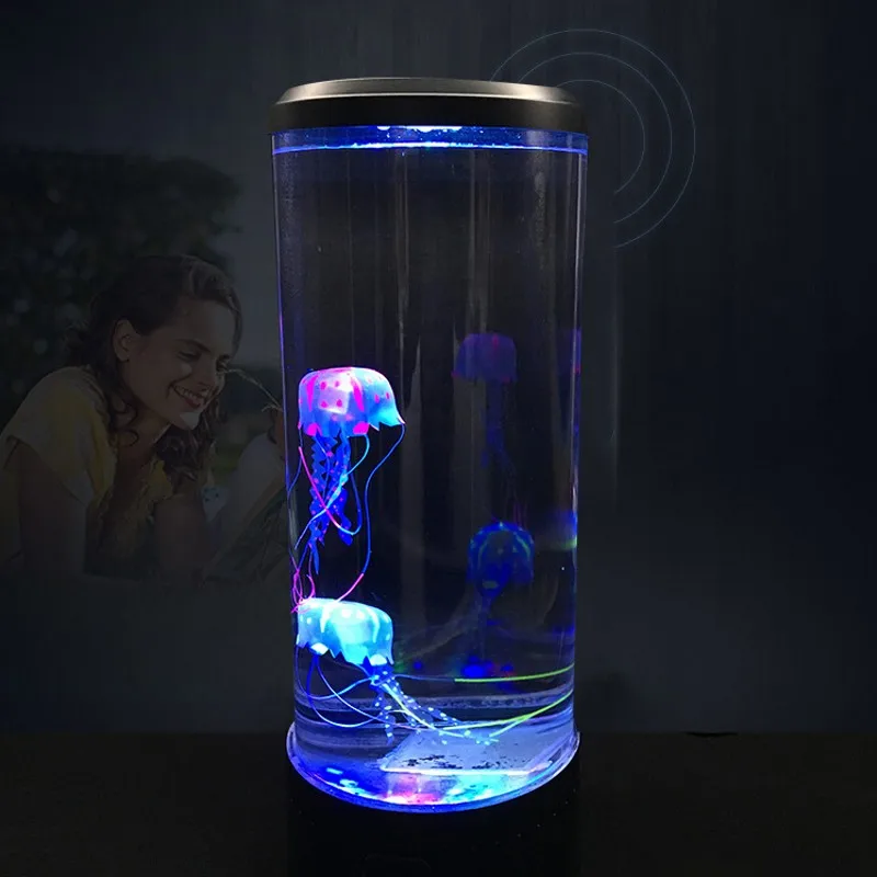 Aliex новая usb зарядка большая лампа с Медузой горячий светодиодный цвет RGB украшение дома аквариум ночник перекрестный взрыв