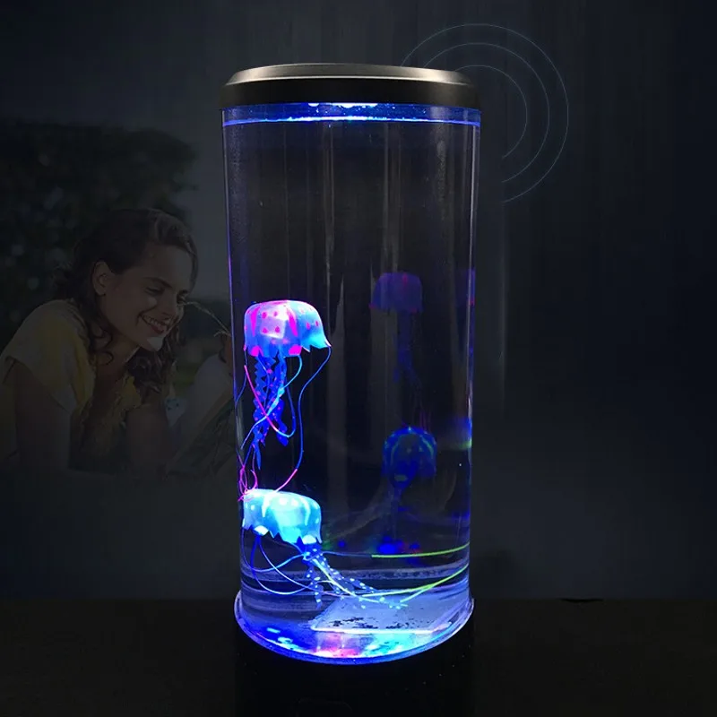 USB Led Night Jellyfish Lamp LED RGB Home Decoration Festoon Aquarium Light Indoor Christmas Lighting | Лампы и освещение