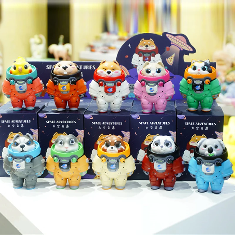 

New Space Adventure Doll Toys Blind Box Mini Animal Astronaut Figures Toys Set of 10 Action Figures Toy Ornaments Girl Gift