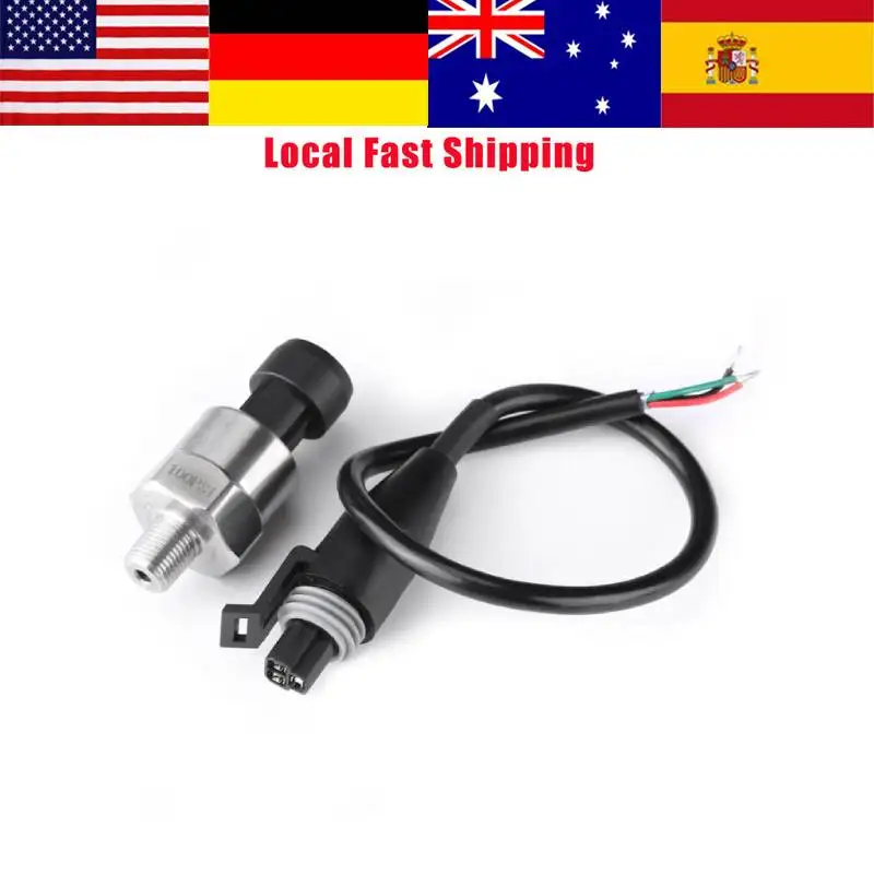 

1/8NPT Pressure Sensor Transmitter Stainless Steel Pressure Transducer for Oil Fuel Air Water (300PSI)