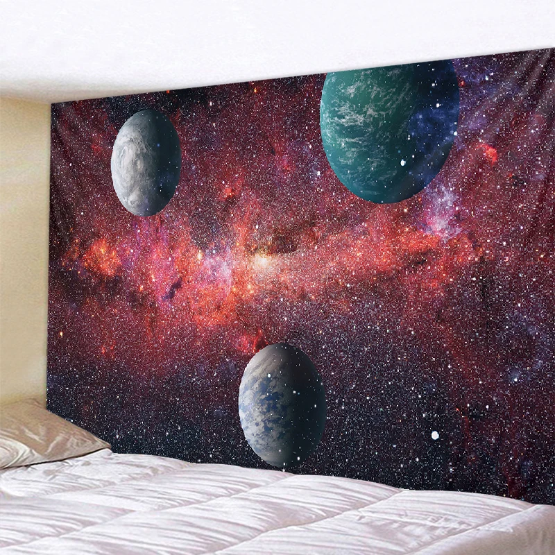 

Гобелен с планетами, настенная роспись с принтом космоса, Вселенной, спальни, гостиной, общежития, украшение для дома