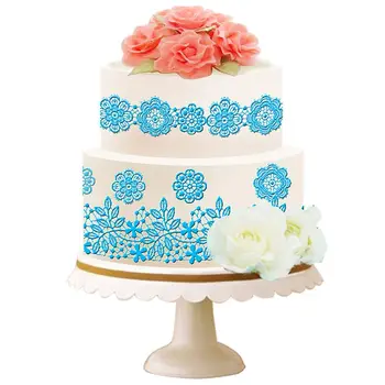 

FenKicyen Flower Silicone Lace Mold Fondant Cake Decorating Mould For Wedding Birthday Cake Decoraton Mould Random Color New