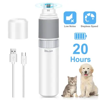 

Rechargeable Dog Nail Grinder Electric Pet Paw Trimmer Clippers with Stepless Speed Regulation Pet Nail Grinder Nail File