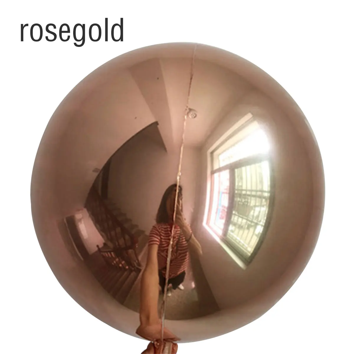 22 дюйма розовое золото 4D круглый Алюминий Фольга воздушные шары Новые блестящие металлические шары для свадьбы и дня рождения вечерние воздушный шар с гелием поставки декор - Цвет: Rosegold