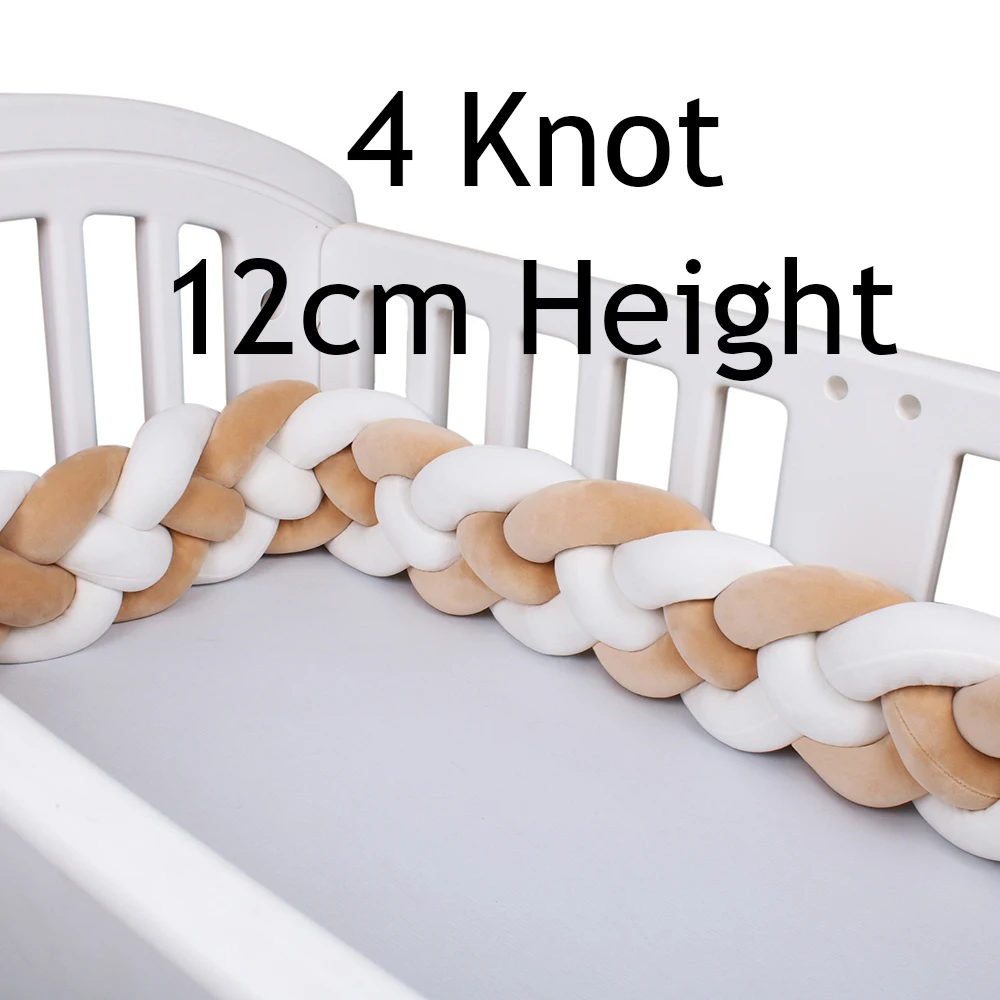 12cm 4 knoted cama do bebê pára-choques