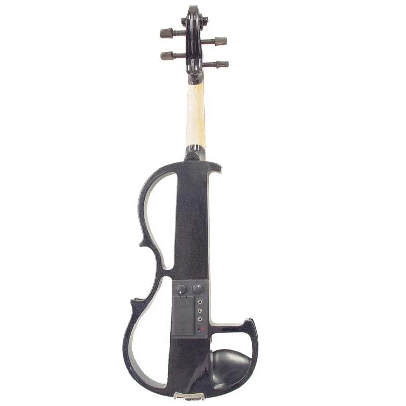 LOMMI 4/4 Bilateral Electric Violin Full Size 4/4 Basswood Fiddle Stringed Instrument with Case Cable Fittings Silent Violin