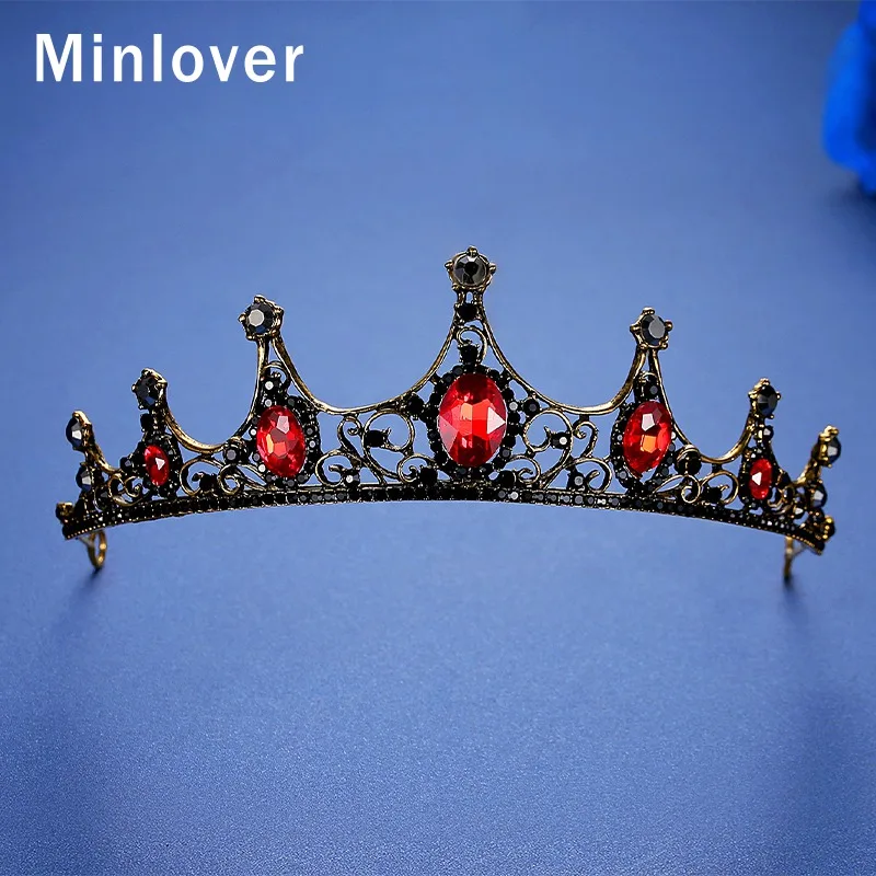 Женская тиара и корона Minlover свадебная диадема в стиле ретро с черными