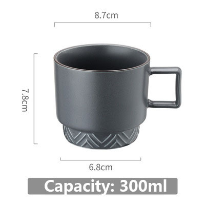 ins Style Ceramic Mug Condensed Coffee Porcelain Tea Cups and Saucer Sets Retro Japanese Bone China Mugs With Spoon Cup