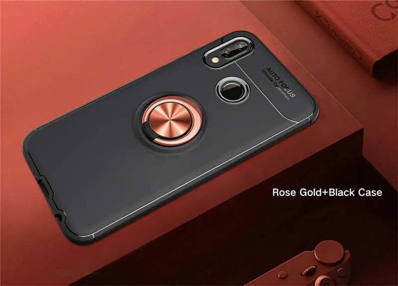 Black Rose Ring Case Redmi 7A Магнитный чехол-кольцо для Xiaomi Redmi Note 7 автомобильный держатель TPU силиконовый чехол на редми 7а редми нот 7 ударопрочный защитный чехол на ксиоми редми 7а нот 7 чехлы редми 7а редми нот 7 - Цвет: Black Rose Ring Case