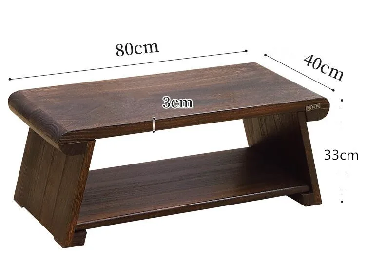 Tavolino da caffè giapponese, tavolo Tatami multiuso in legno, tavolino basso facile da trasportare, facile da riporre, per soggiorno, sala da pranzo, tè (Colore: Marrone, Dimensioni: 60x30x20 cm) (Ma