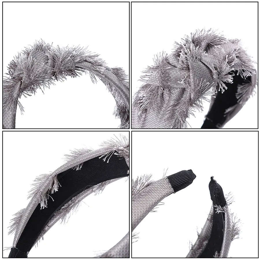 Haimeikang, Женская плетеная повязка на голову, головной убор, однотонный цвет, шерсть, шпилька, ободок на голову, модные, новые, Завязывающиеся, аксессуары для волос