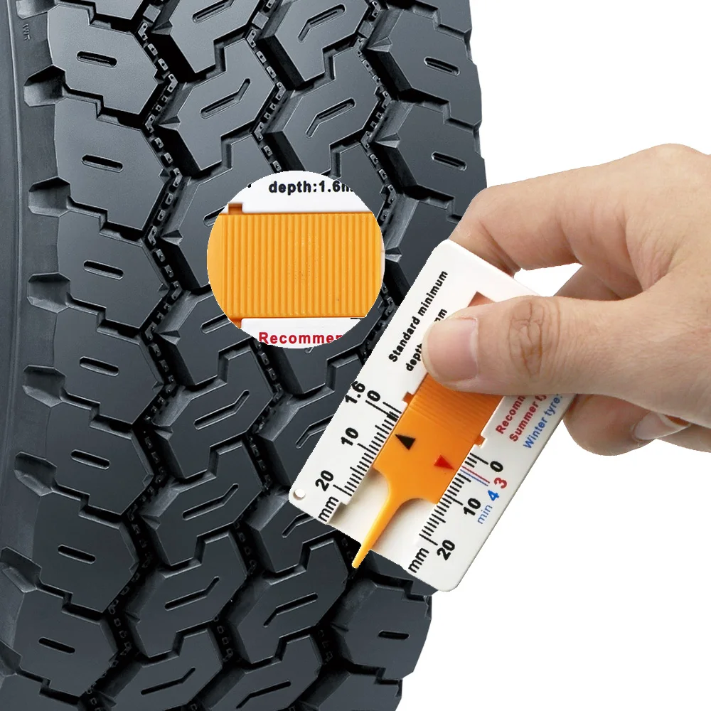 Check Car Van Truck Tyres Indicator MOT Approved Tyre Tread Depth Gauge 