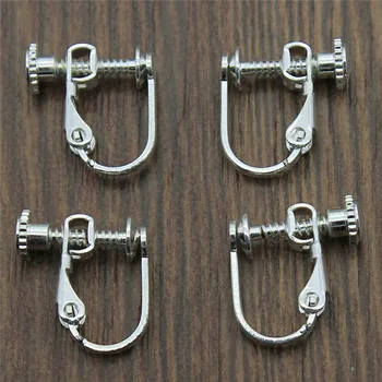 

5 Colors 14x17mm Ear Clip Rotate Screws Earring Clip Earring Finding High Quality Copper Material Jewelry Accessories 10pcs/lot