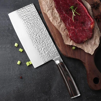 

Sowoll Stainless Steel Nakiri Handmade Forged Chopping Knife Full Tang Handle Razor Sharp Hammer Blade Kitchen Chef Knife 8 inch