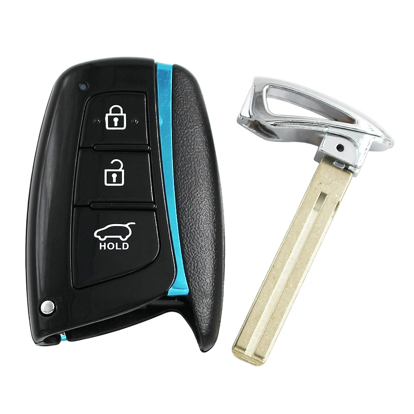 Замена KEYECU умный ключ 3 кнопки 433 МГц ID46 чип синий брелок для hyundai Santa Fe 2012- FCC ID: 95440 2W500