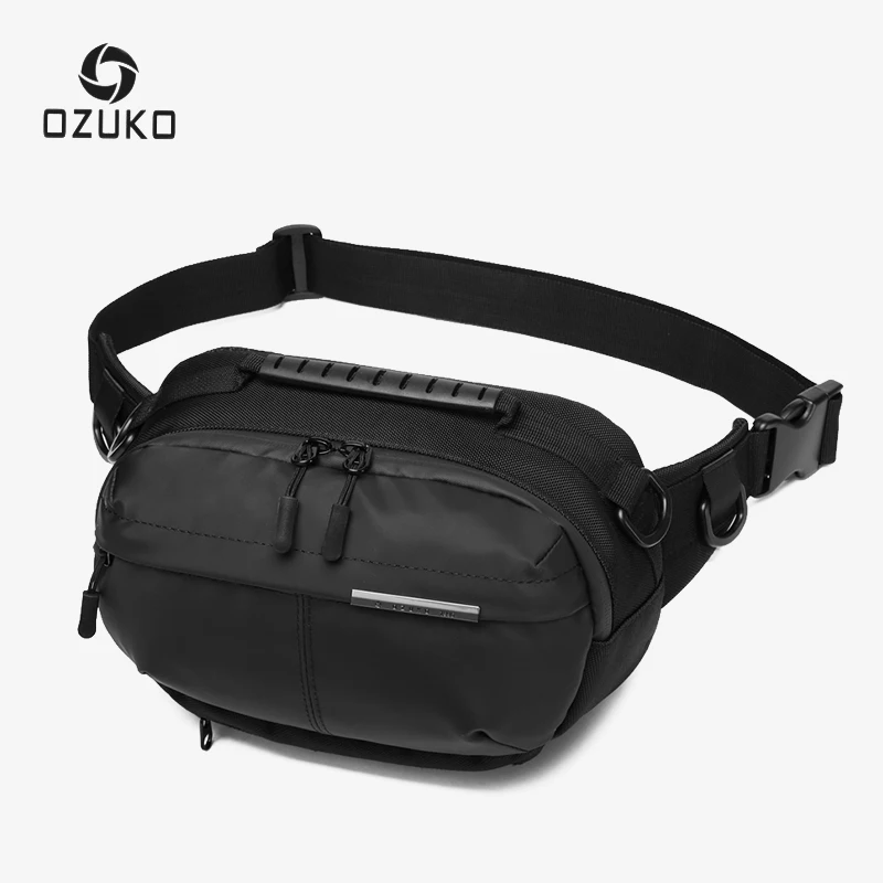 Сумка поясная OZUKO Мужская водонепроницаемая модная нагрудная Сумочка через