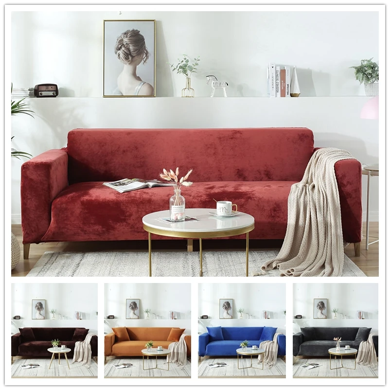 Claroom Coral Fleece Luxury Sofa Cover Winter Warm Couch Soft Non-slip IO43# | Дом и сад