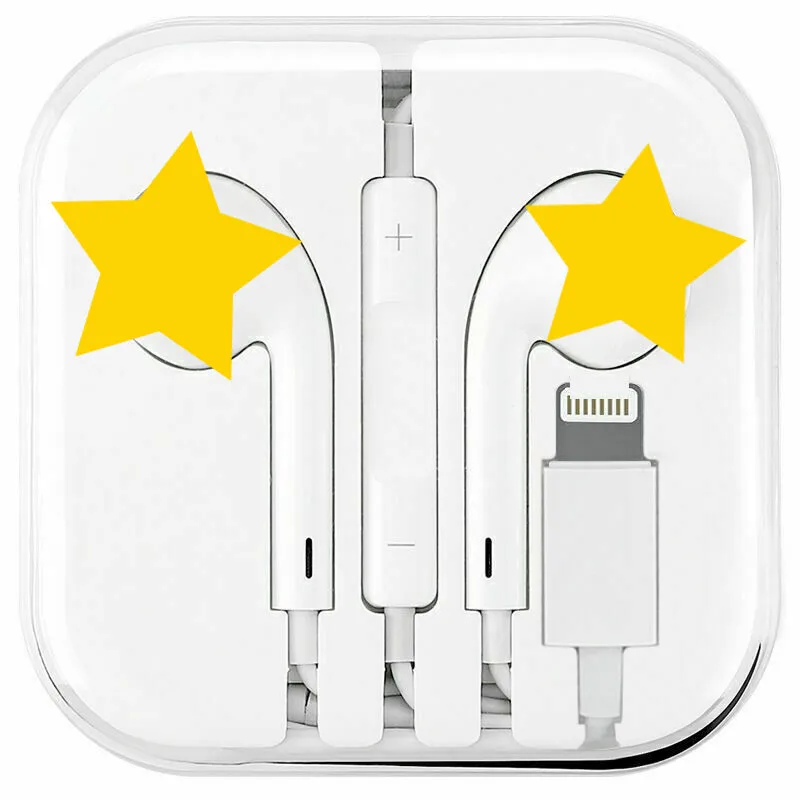 Bluetooth Wired Earphone with microphone Stereo Earphones for  iPhone 8 7 Plus X XS MAX XR iPod Wired Earphone