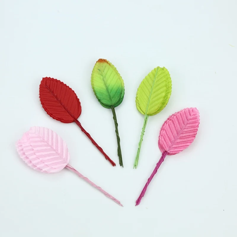 

10 Pieces Golden leaves Rose leaf wedding decorative flowers wreaths diy gifts candy box vases for home decor artificial plants