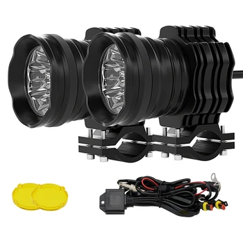 

2Pcs Motorcycles Headlight White Super Bright LED Working Spot Light Motorbike Fog Lamp LED Scooters Spotlight