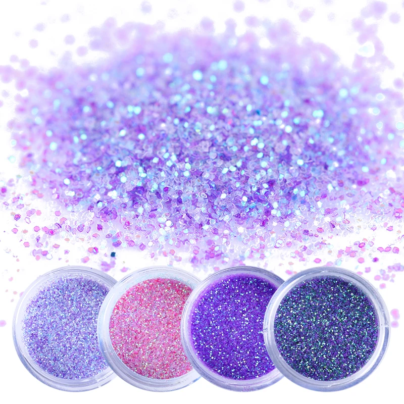 

Nail Glitter Powder Pink Purple Shining Beauty Colors Nail Chrome Pigment Dust for Nail Art DIY Design Decoration Sequins