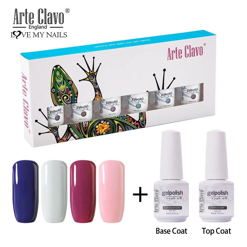 ZH41 Arte Clavo лак для ногтей верхнее покрытие 8 мл маникюрный лак замочить от Esmalte Гель-лак светодиодный Гель-лак для ногтей набор дизайн УФ лак-гель лак - Цвет: ZH41