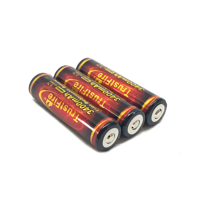

TrustFire 3.7V 3400mAh 18650 Rechargeable Lithium Battery High Capacity with Protected PCB for LED Flashlights/Headlamps