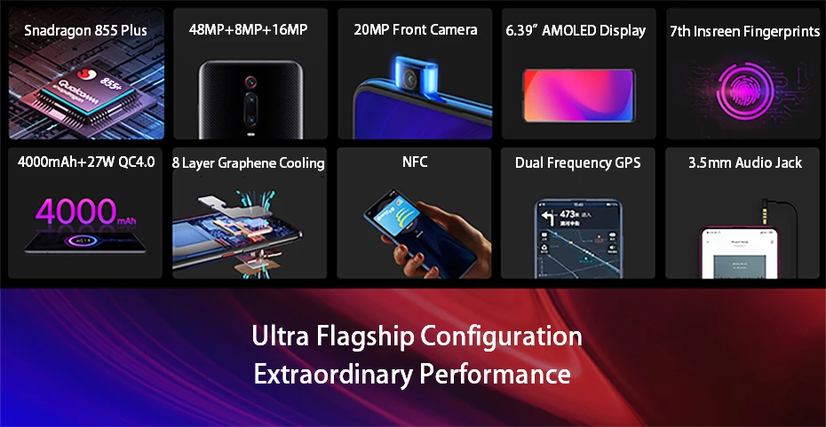 Смартфон Xiaomi Redmi K20 Pro с глобальной ПЗУ, Эксклюзивное Издание, 12 Гб ОЗУ, 512 ГБ Snapdragon 855 Plus, 4000 мАч, 6,39 дюйма