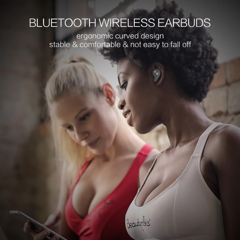 Bluetooth 5,0, беспроводные наушники, наушники, спортивные, Hi-Fi, с шумоподавлением, наушники с 2200 мА/ч зарядным устройством IP65