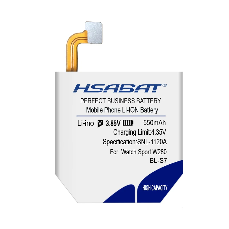 HSABAT 550mAh BL-S7 Аккумулятор для LG Watch Sport W281 W280 W280A(at& T