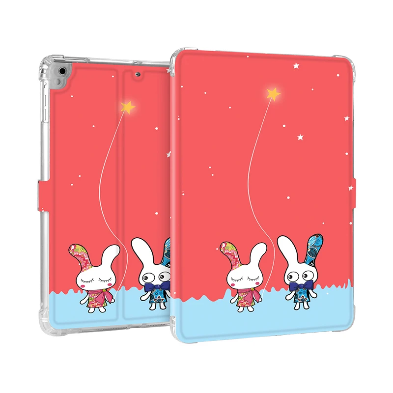 Флип-чехол для ipad 9,7 Air 2 ipad Pro 9,7 чехол с мультяшным рисунком из искусственной кожи ударопрочный детский чехол с магнитом для автоматического сна