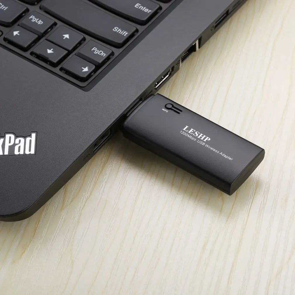 1200 Мбит/с 11AC двухдиапазонный USB 3,0 беспроводной Wi-Fi сетевой адаптер широкий диапазон совместимость Быстрая установка черный