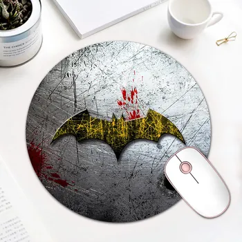 

Batman Logo Mousepad Round Desktop Gaming Mouse Pad Mice Mat Computer Accessory