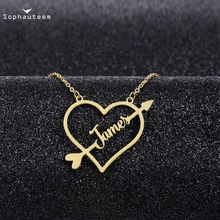 Custom Name Necklace for Women Men Couple Letter Initial Pendant Necklace Heart Shape Customized Products for Birthday Gift Custom Name Necklace for Women Men Couple Letter Initial Pendant Necklace Heart Shape Customized Products for Birthday Gift