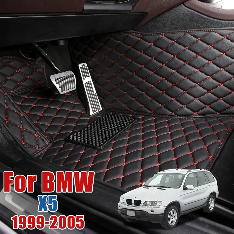 Кожаный Автомобильный напольный коврик для BMW X5 e53 1999 ~ 2005 под заказ накладка на
