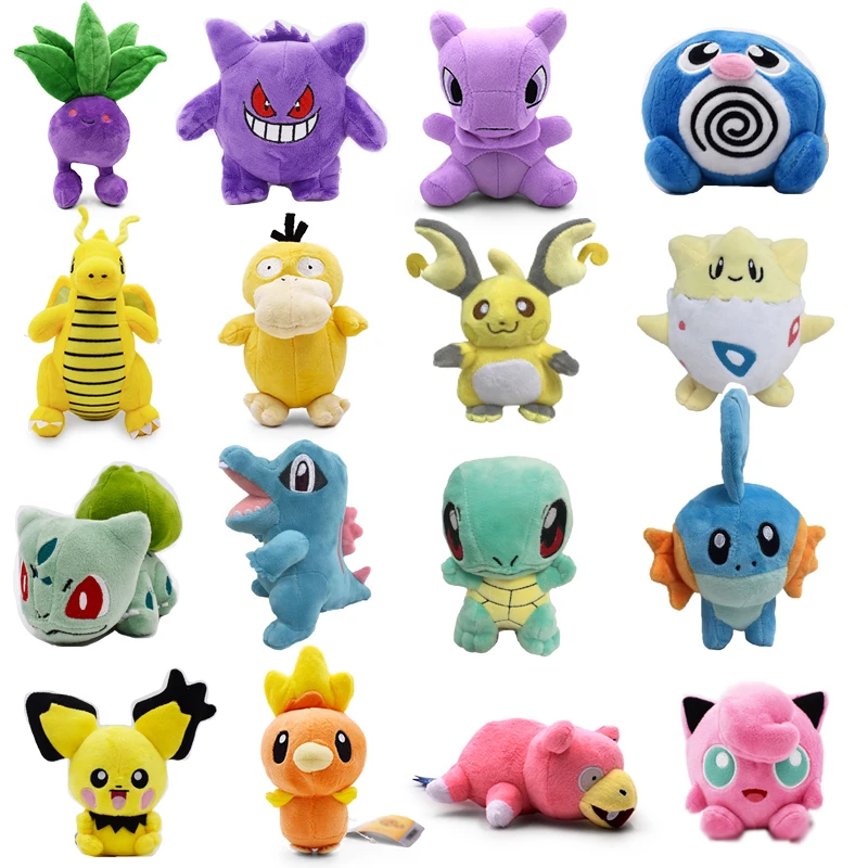 Oddish Gengar Raichu polywag jigglyспонpsyduck Slow King Mew драгонит Bulbasaur totoстоdile Totodi плюшевые