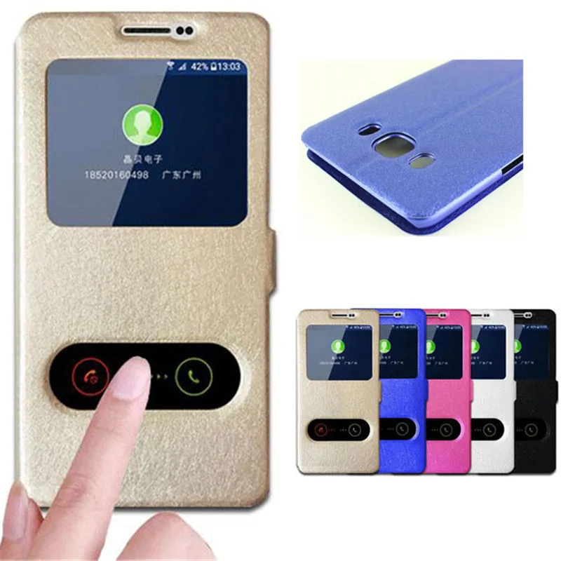 

For Samsung J7 2016 Case Quick View Window Leather Flip Stand Coque for Samsung Galaxy J7 2016 Cover SM-J710FN Phone Cases Funda