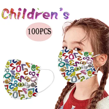 

Fast Delivery Within 24 Hours Máscara 10/20/50/100PC Kids Children's Cartoon Mask Disposable Protection Three Layer Mask Bandage