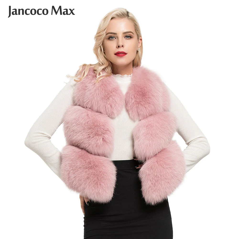 Женская жилетка из натурального меха лисы зимний теплый высокое качество 3 ряда