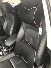 Almohada de cuello para coche, reposacabezas Universal, soporte de viaje, cojín de masaje, funda de tela, asiento, silla, cabeza suave de espuma viscoelástica