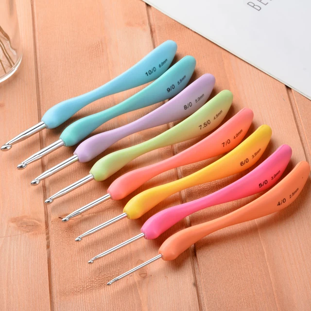 Crochet Hook Set Ergonomic Grip  Knitting Tools Accessories Set - 8pcs Set  2.5-6.0mm - Aliexpress