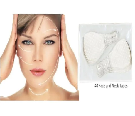 40Pcs / Set Invisible Thin Face Facial Stickers Facial Line Wrinkle Flabby Skin V-Shape Face Lift Tape For Face