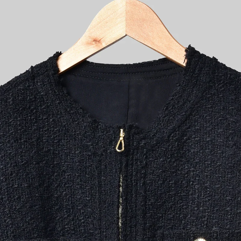 Robe Courte Avec Bas De Jupe Плиссированное мини-платье женское черное офисное женское платье с молнией спереди и поясом осень дропшиппинг
